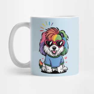 Cute Rainbow Dog Mug